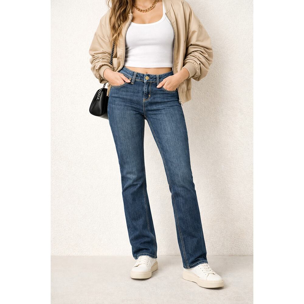 DL1961 Women Skinny Ankle Jeans Sz 26 /2 Blue Medium Wash Mid Rise Stretch Denim